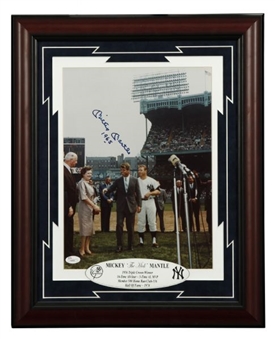 Mickey Mantle Signed and Framed 11x14 Photo Inscribed 1965